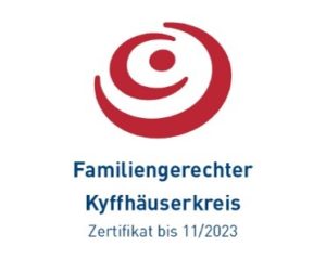 Logo des Familiengerechten Kyffhäuserkreises, Zertifikat gültig bis 11/2023