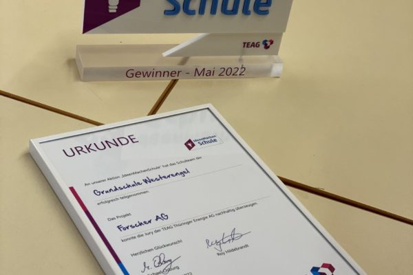 Urkunde und Preis IdeenMachenSchule